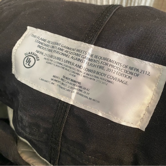 Carhartt FR Flame-Resistant Insulated Bib Overalls Black - Picture 11 of 13